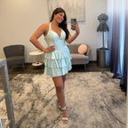 JoycesTPR Sherri Hill 58104 Aqua / Silver 