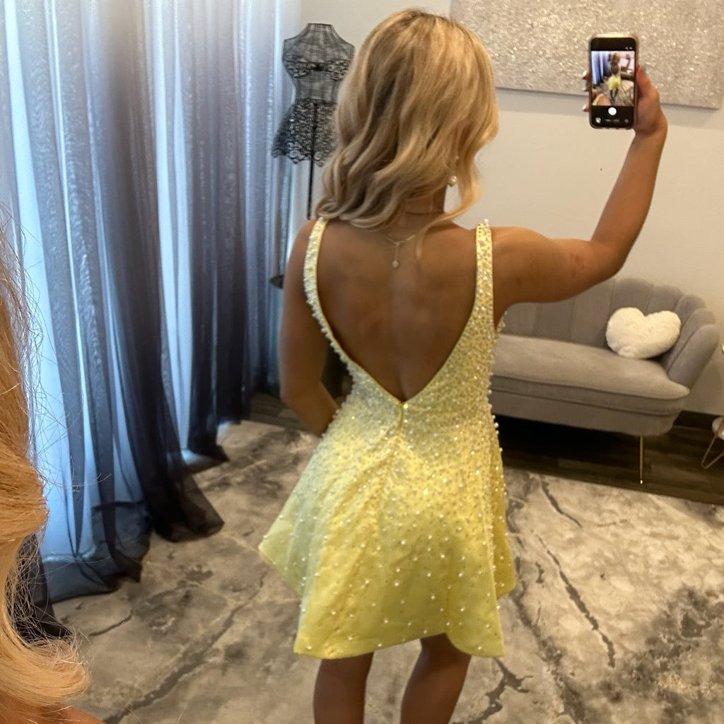 JoycesTPR Sherri Hill 58106 Yellow 