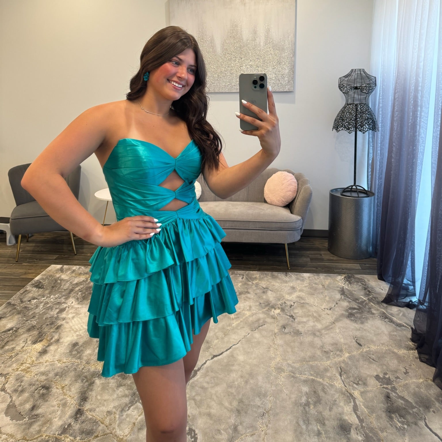JoycesTPR Sherri Hill 58127 Teal 
