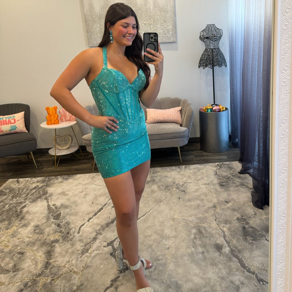JoycesTPR Sherri Hill 58153 Teal 