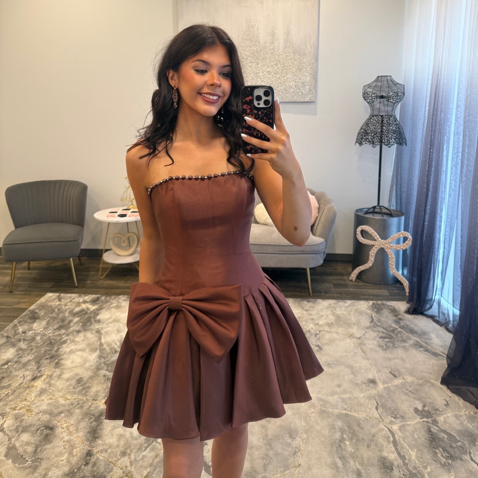 JoycesTPR Sherri Hill 58175 Chocolate Katelyn 