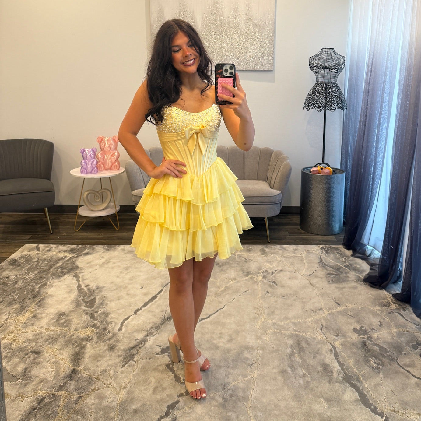 JoycesTPR Sherri Hill 58176 Yellow 