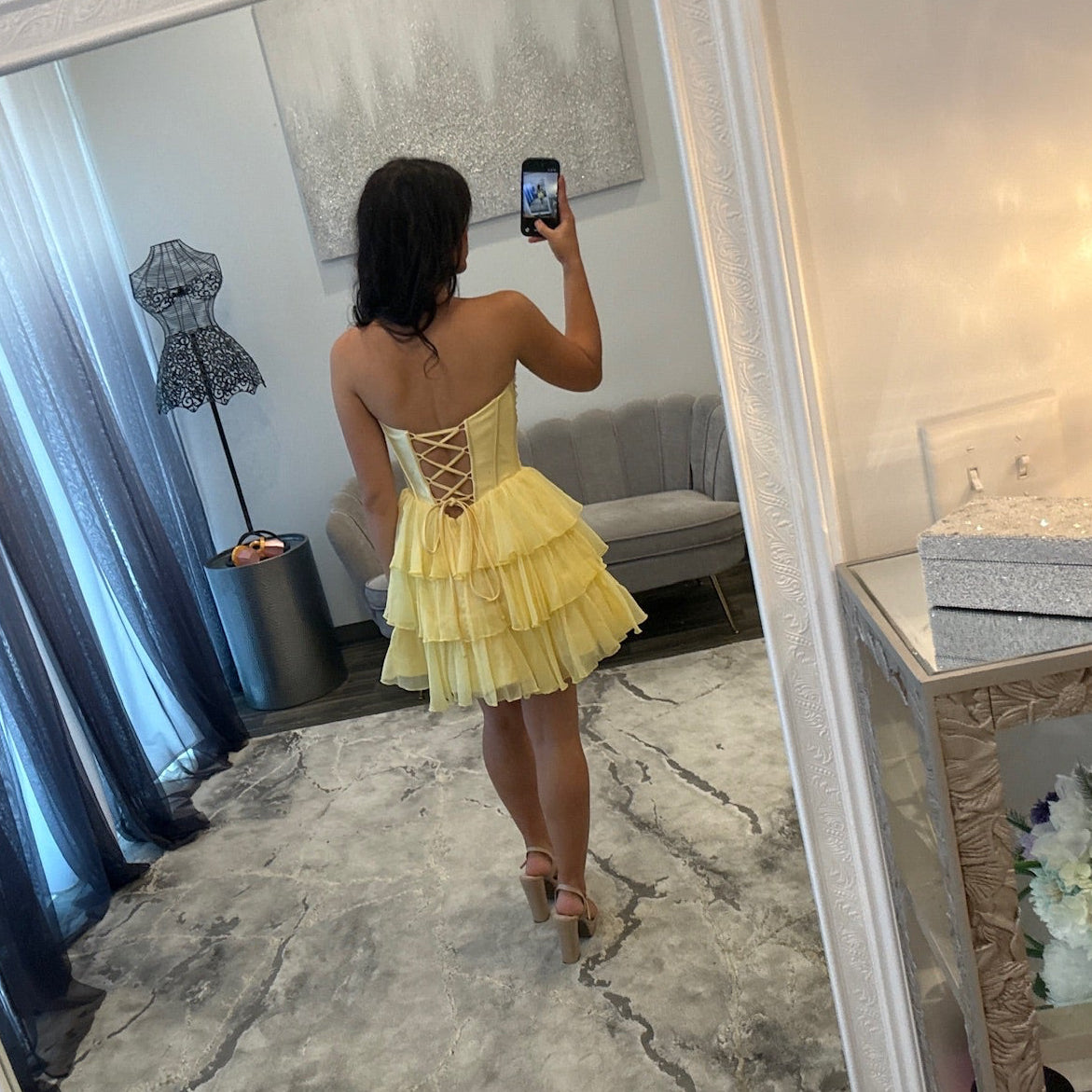 JoycesTPR Sherri Hill 58176 Yellow 