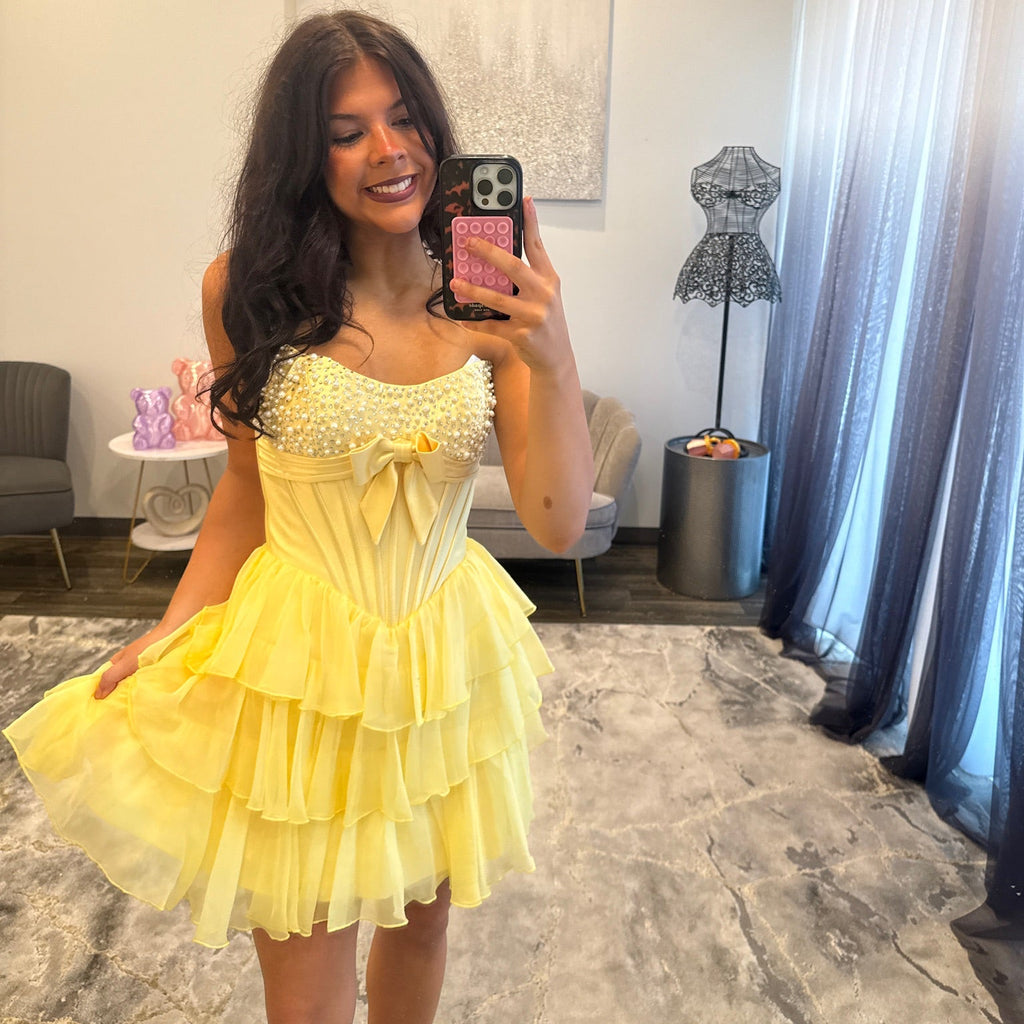 JoycesTPR Sherri Hill 58176 Yellow 