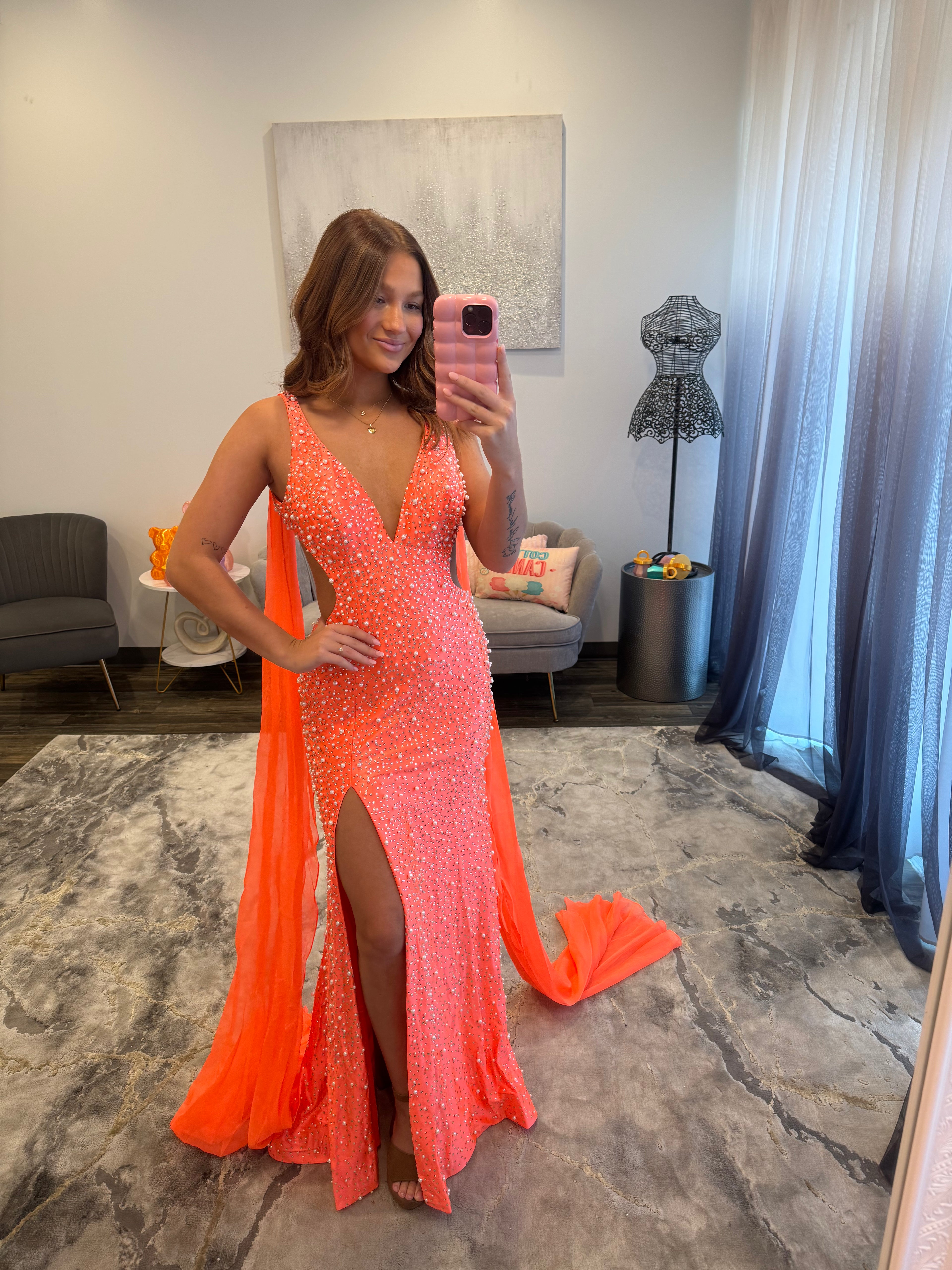 JoycesTPR Sherri Hill 58187 Orange 