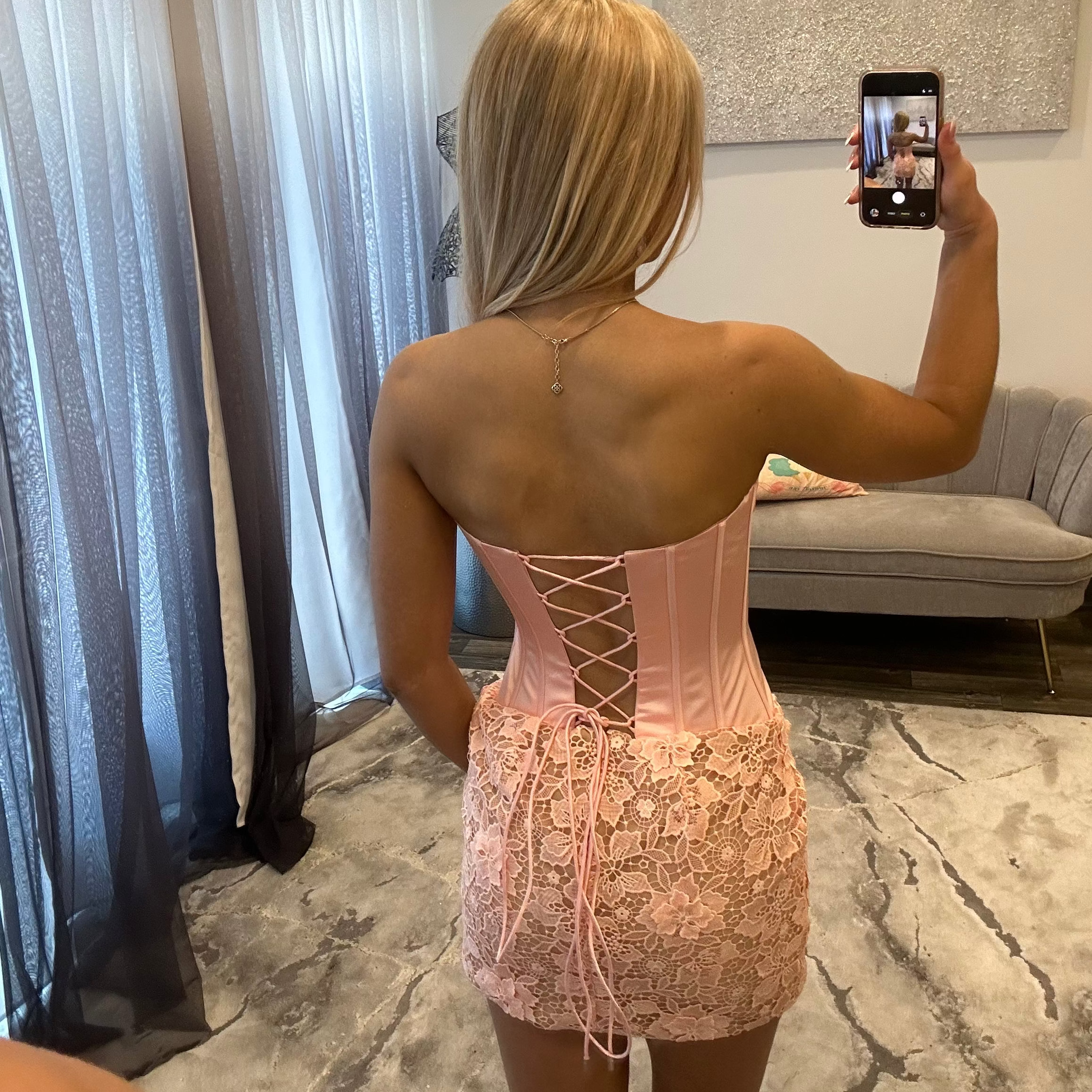 JoycesTPR Sherri Hill 58205 Blush Nude Back