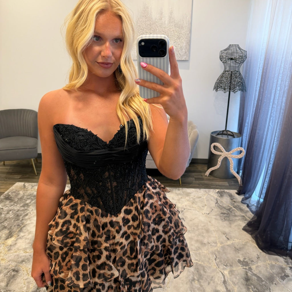 JoycesTPR Sherri Hill 58219 Leopard 