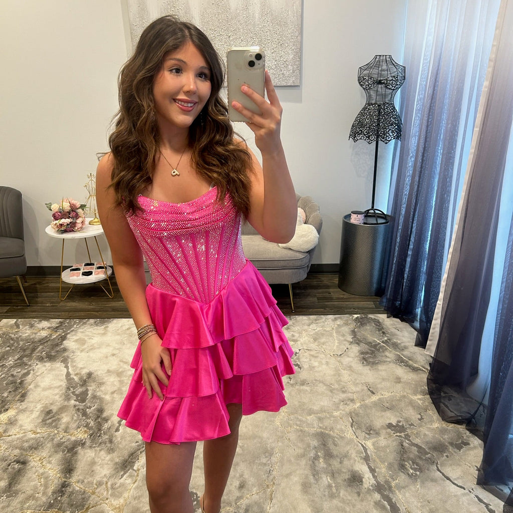 JoycesTPR Sherri Hill 58266 Bright Fuchsia 
