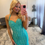 JoycesTPR Sherri Hill 58276 Teal Prom 