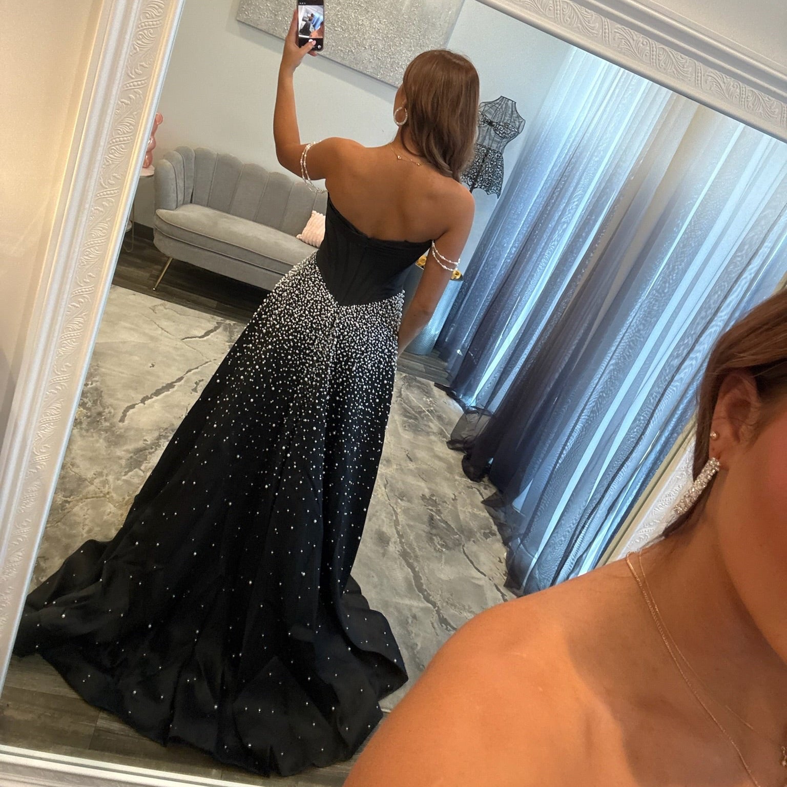 JoycesTPR Sherri Hill 58283 Black Silver