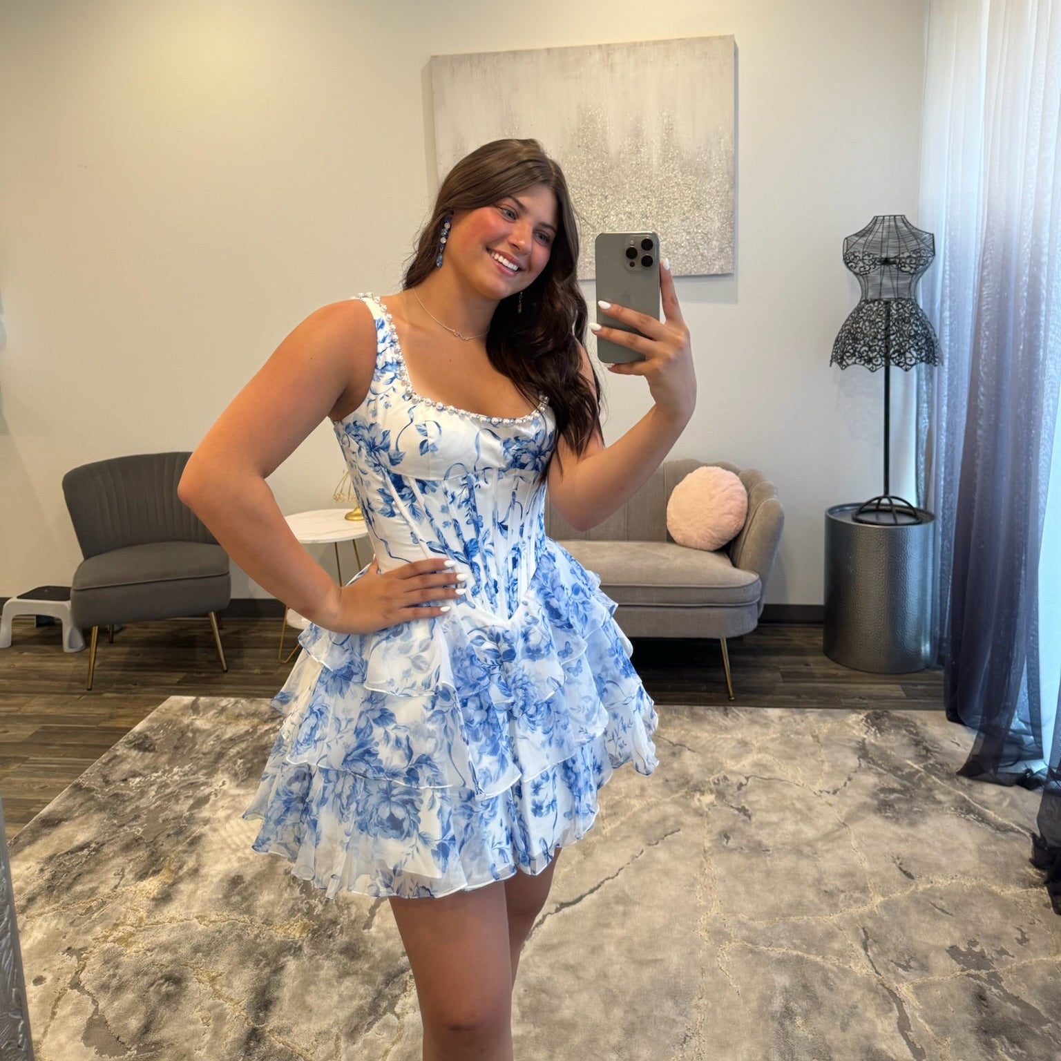 JoycesTPR Sherri Hill 58317 Ivory Blue Sophia 