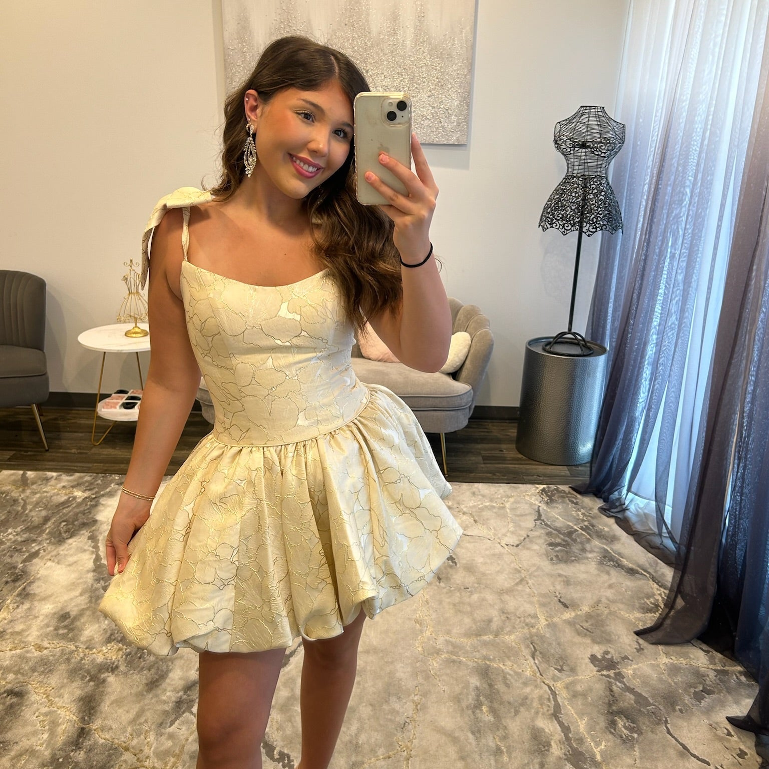 JoycesTPR Sherri Hill 58363 Gold Print Payton Close 