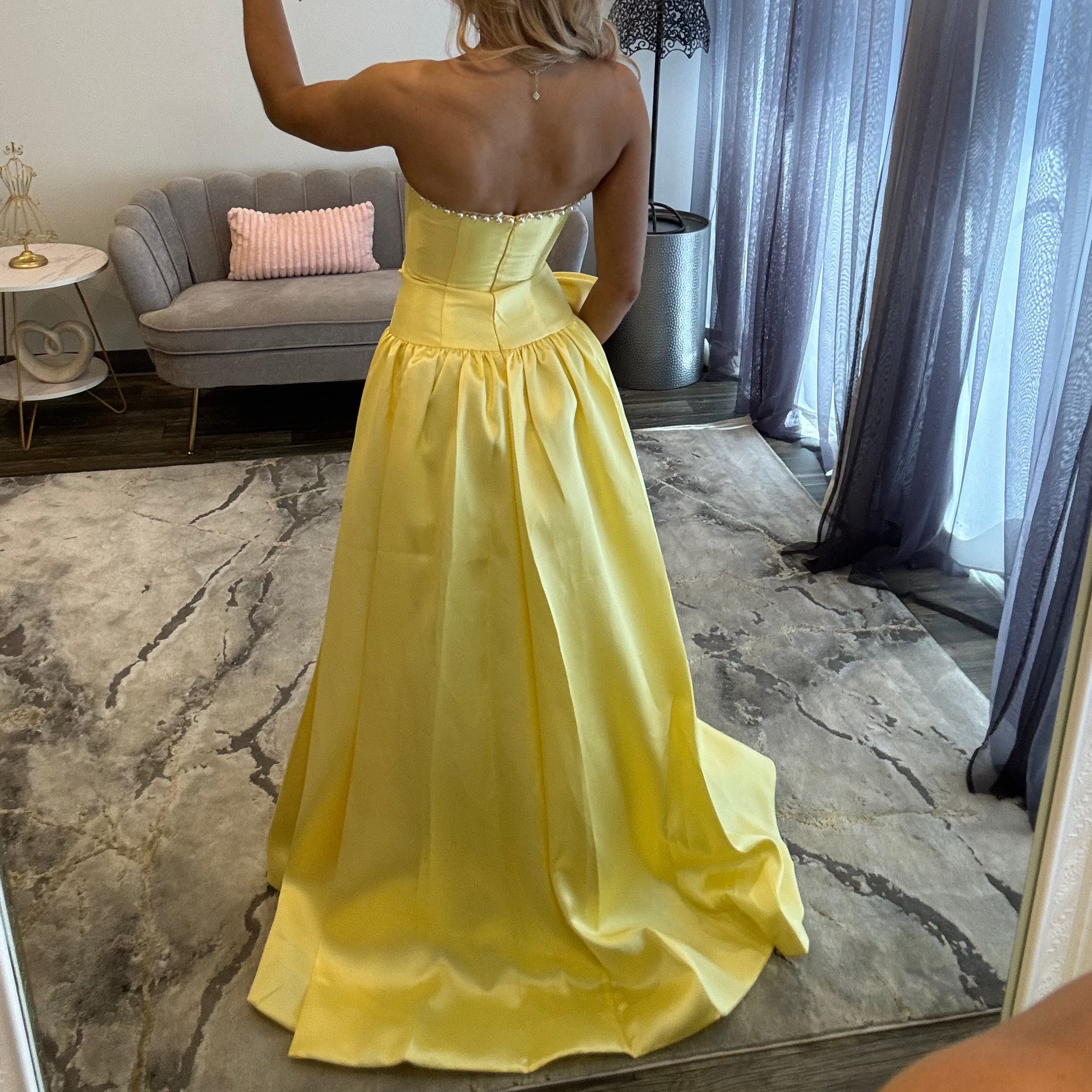 JoycesTPR Sherri Hill 58381 Yellow Prom 