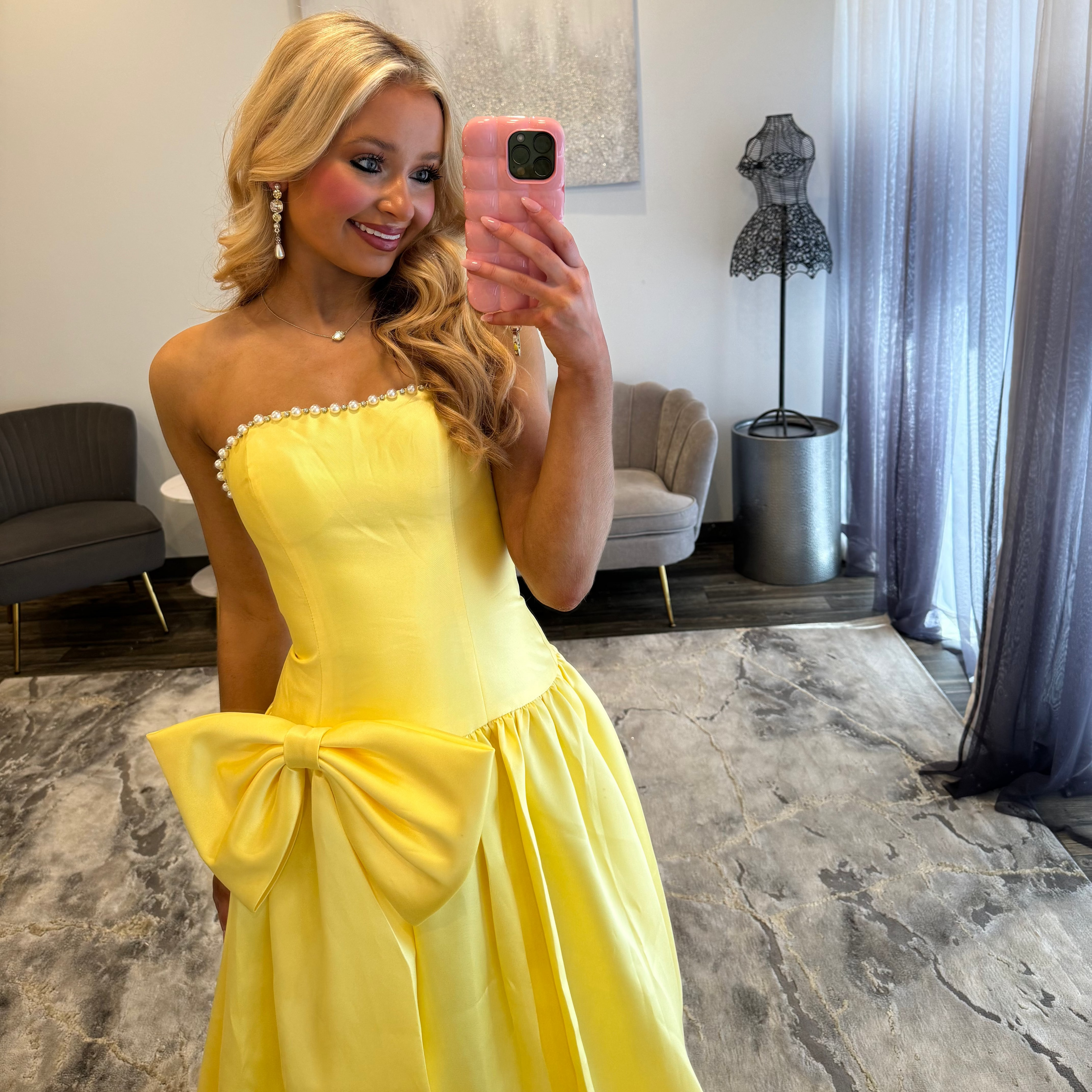 JoycesTPR Sherri Hill 58381 Yellow Prom 