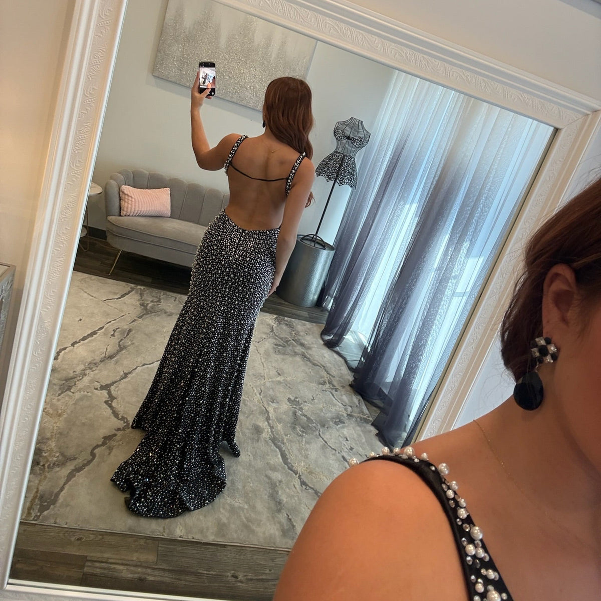 JoycesTPR Sherri Hill 58455 Black Pearl  Prom Dress 