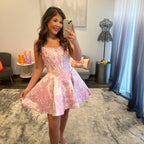 JoycesTPR Sherri Hill 58463 Ivory Pink Print 