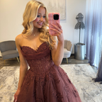 JoycesTPR Sherri Hill 58494 Chocolate Prom Close Up 