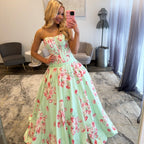 JoycesTPR Sherri Hill 58549 Light Green Print Prom 