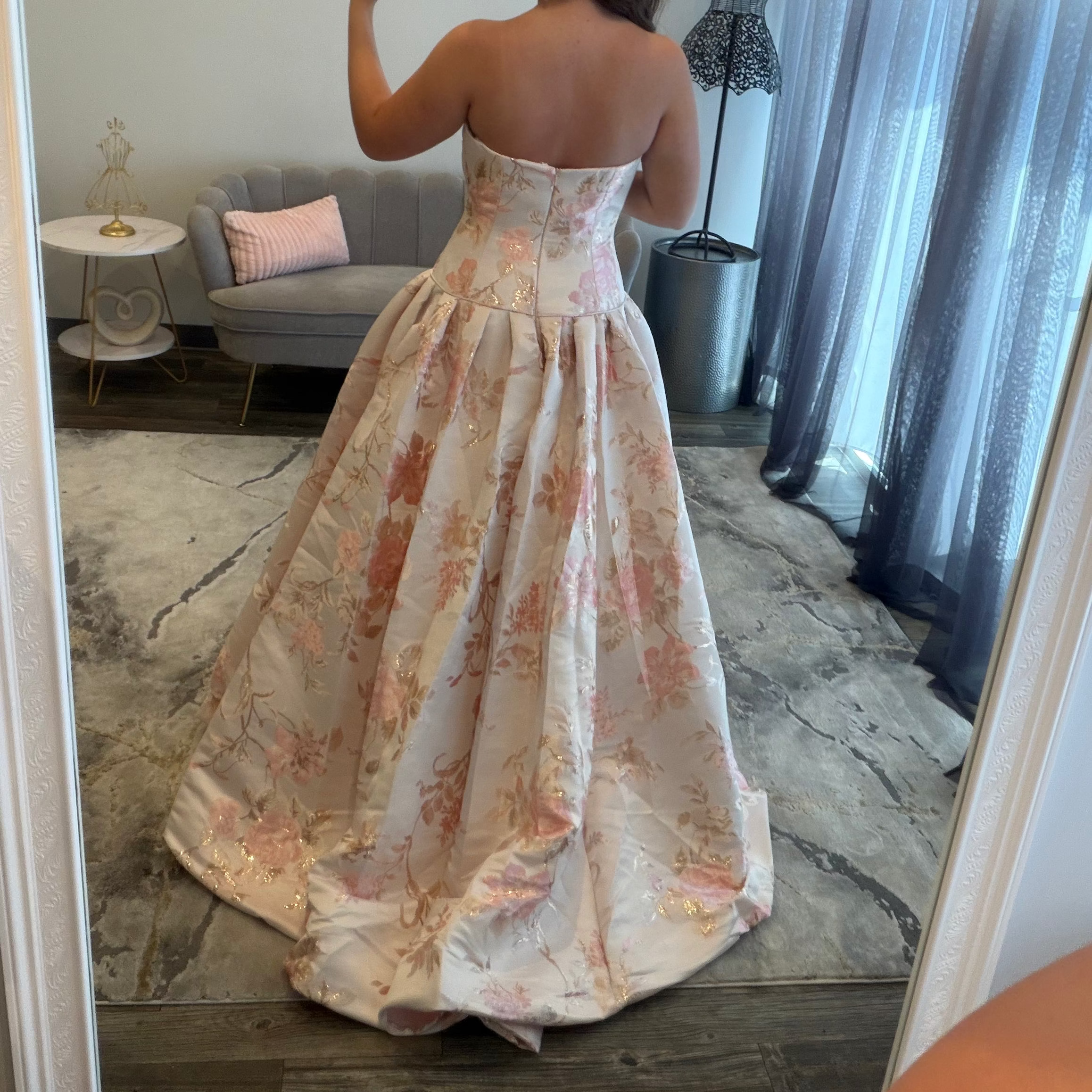 JoycesTPR Sherri Hill 58594 Blush Print Prom 