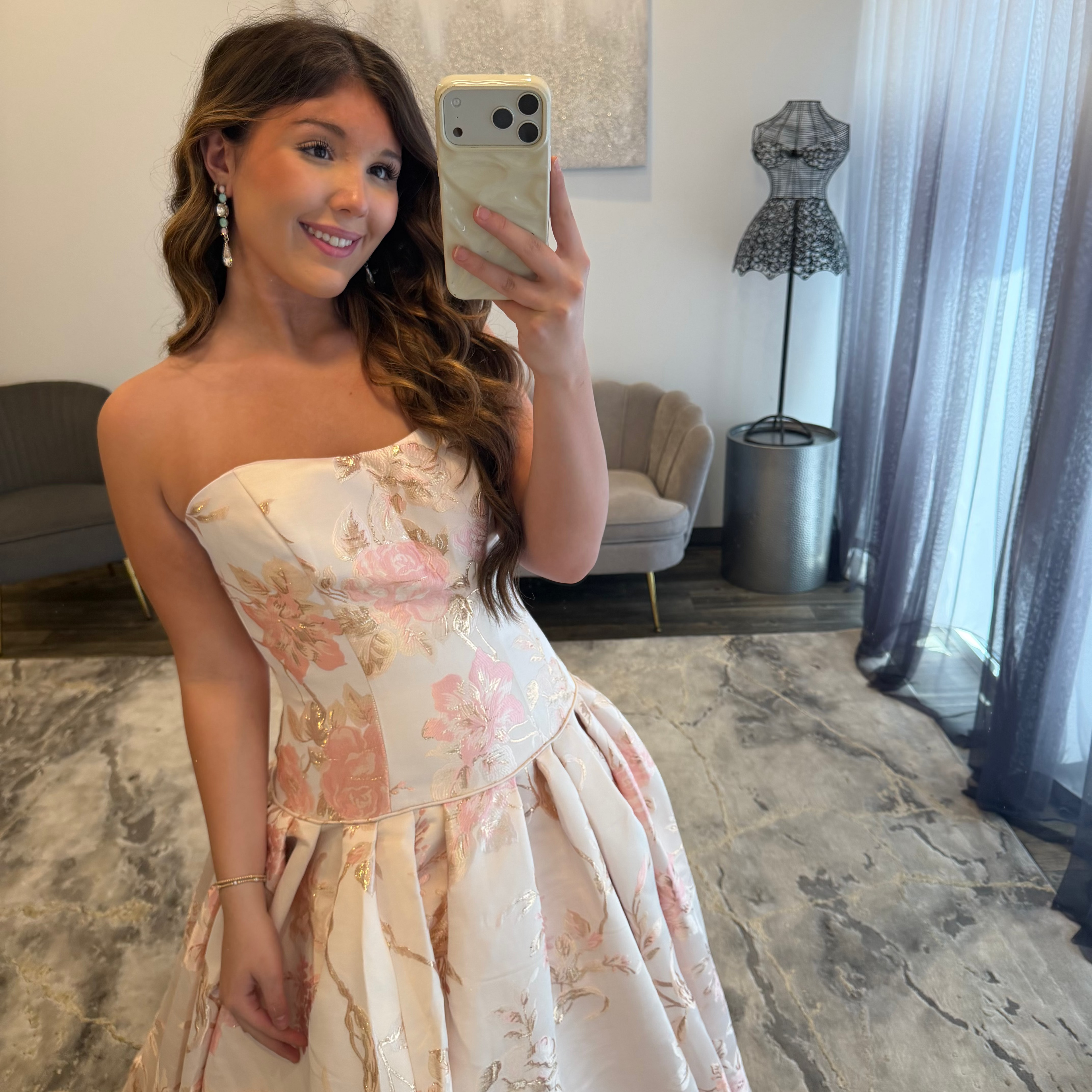JoycesTPR Sherri Hill 58594 Blush Print Prom 