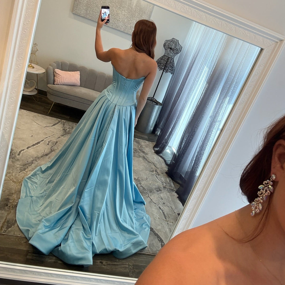 JoycesTPR Sherri Hill 58625 Light Blue Nude Prom 