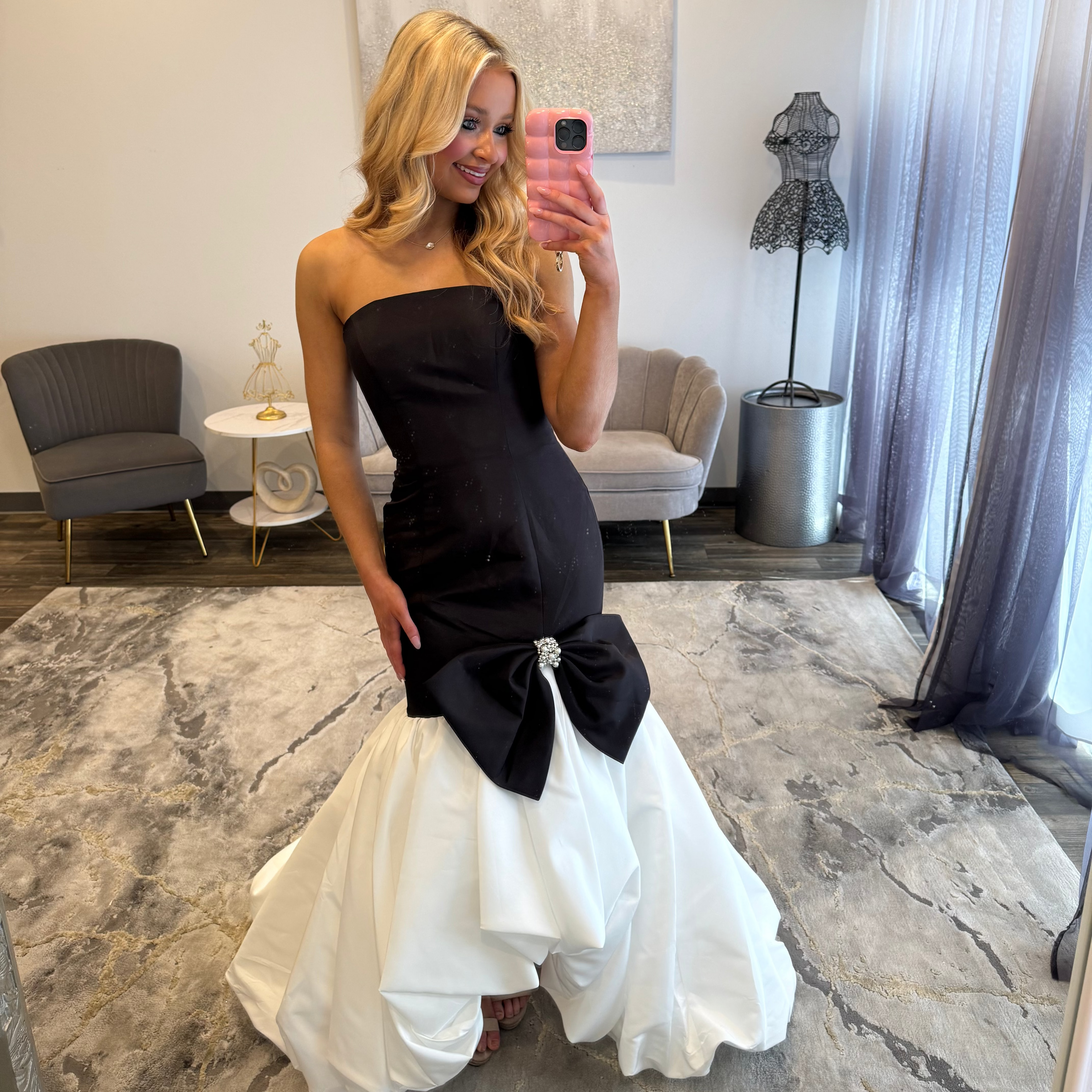 JoycesTPR Sherri Hill 58707 Black Ivory Prom 