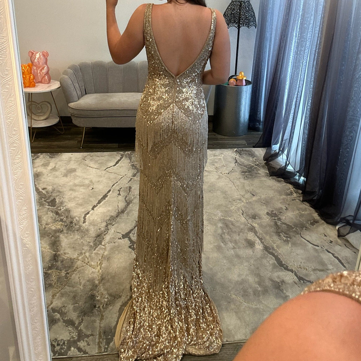 JoycesTPR Sherri Hill 58847 Champagne 