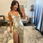 JoycesTPR Sherri Hill 58847 White Gold Payton
