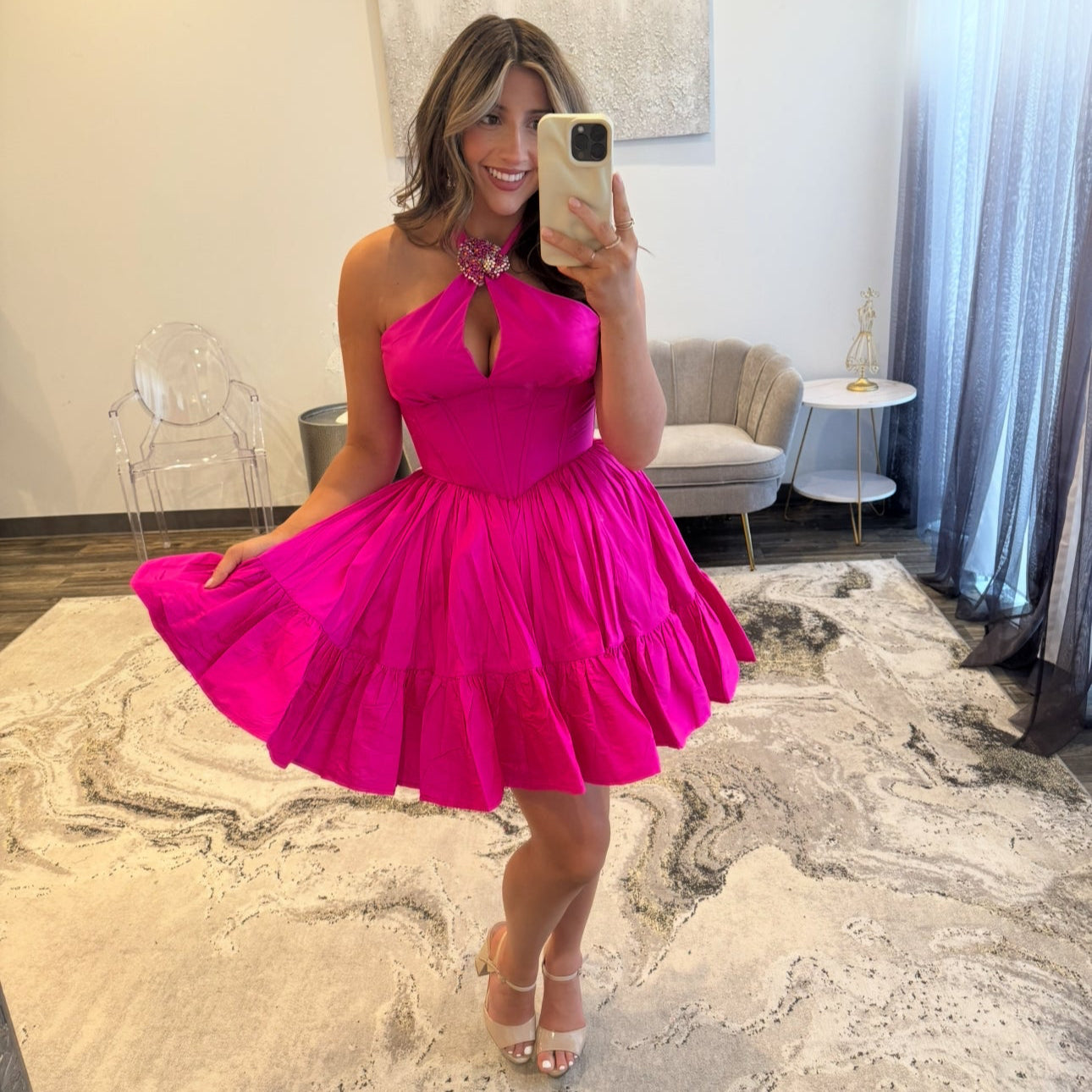 JoycesTPR Sherri Hill 67062 Bright Fuchsia 