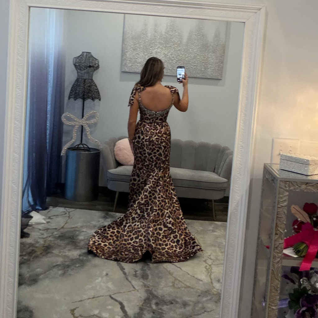 JoycesTPR Sherri Hill Animal Print Prom Dress  Close Up 
