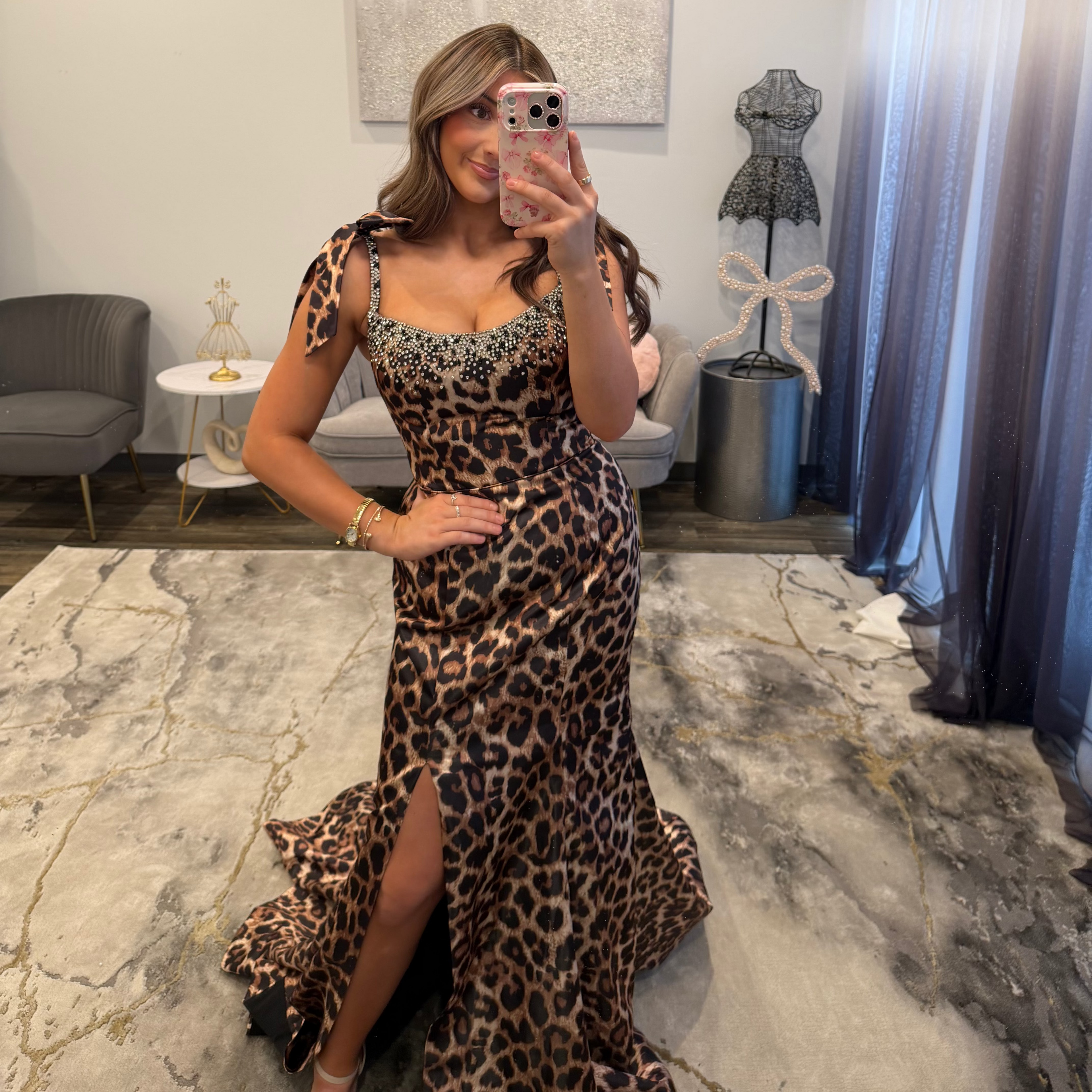 JoycesTPR Sherri Hill Animal Print Prom Dress  Close Up 