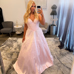 JoycesTPR Sherri Hill Pink Silver Ballgown 58096