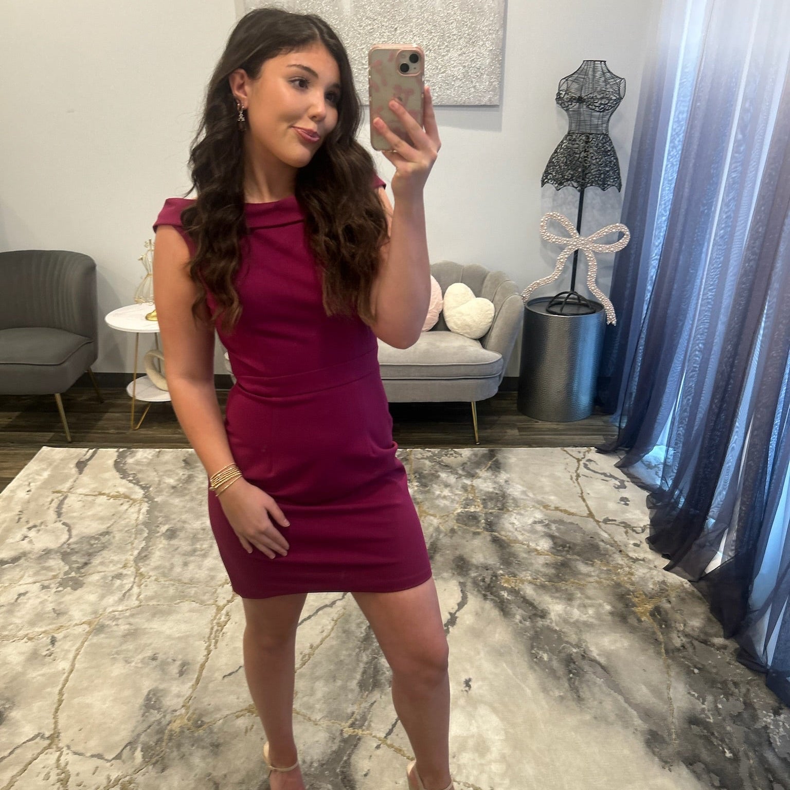 JoycesTPR Sherri Hill Plum Short Dress Back