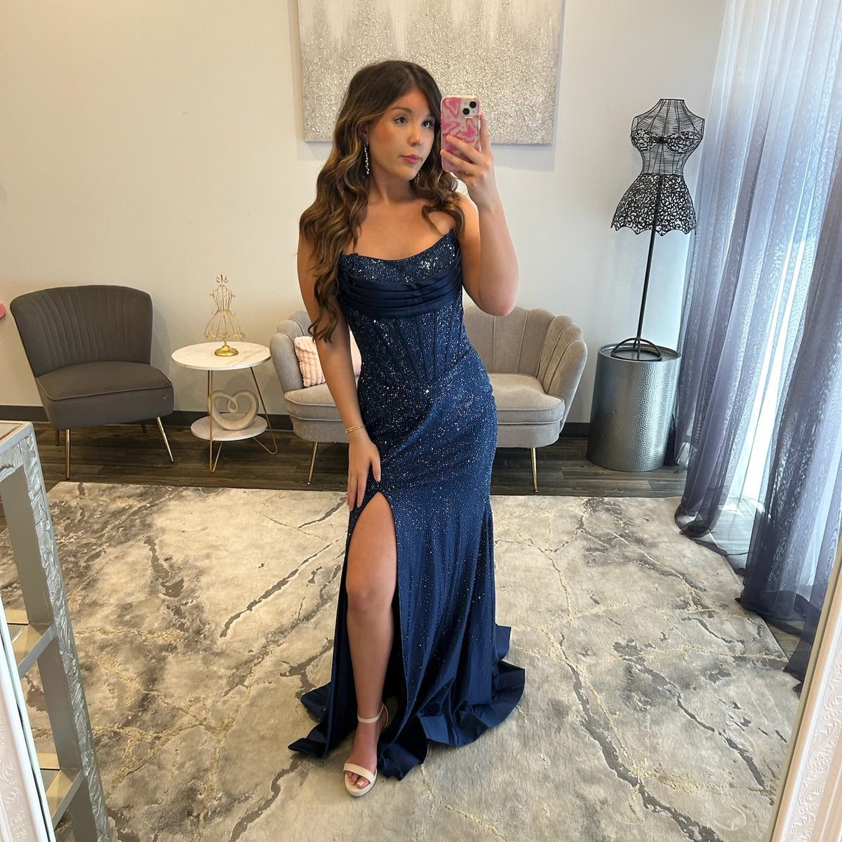 JoycesTPR Sherri Hill Style 57411 Navy Prom 