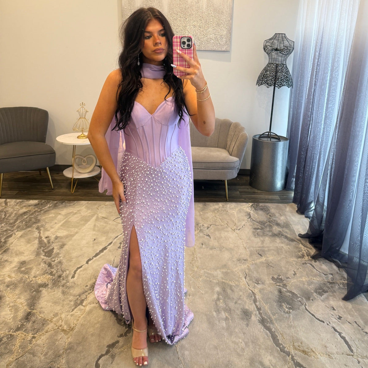 JoycesTPR Sherri Hill Style 58098 Lilac Pearl Prom
