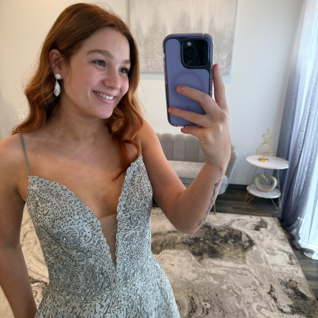 JoycesTPR Tarik Ediz 93688 Silver Dress