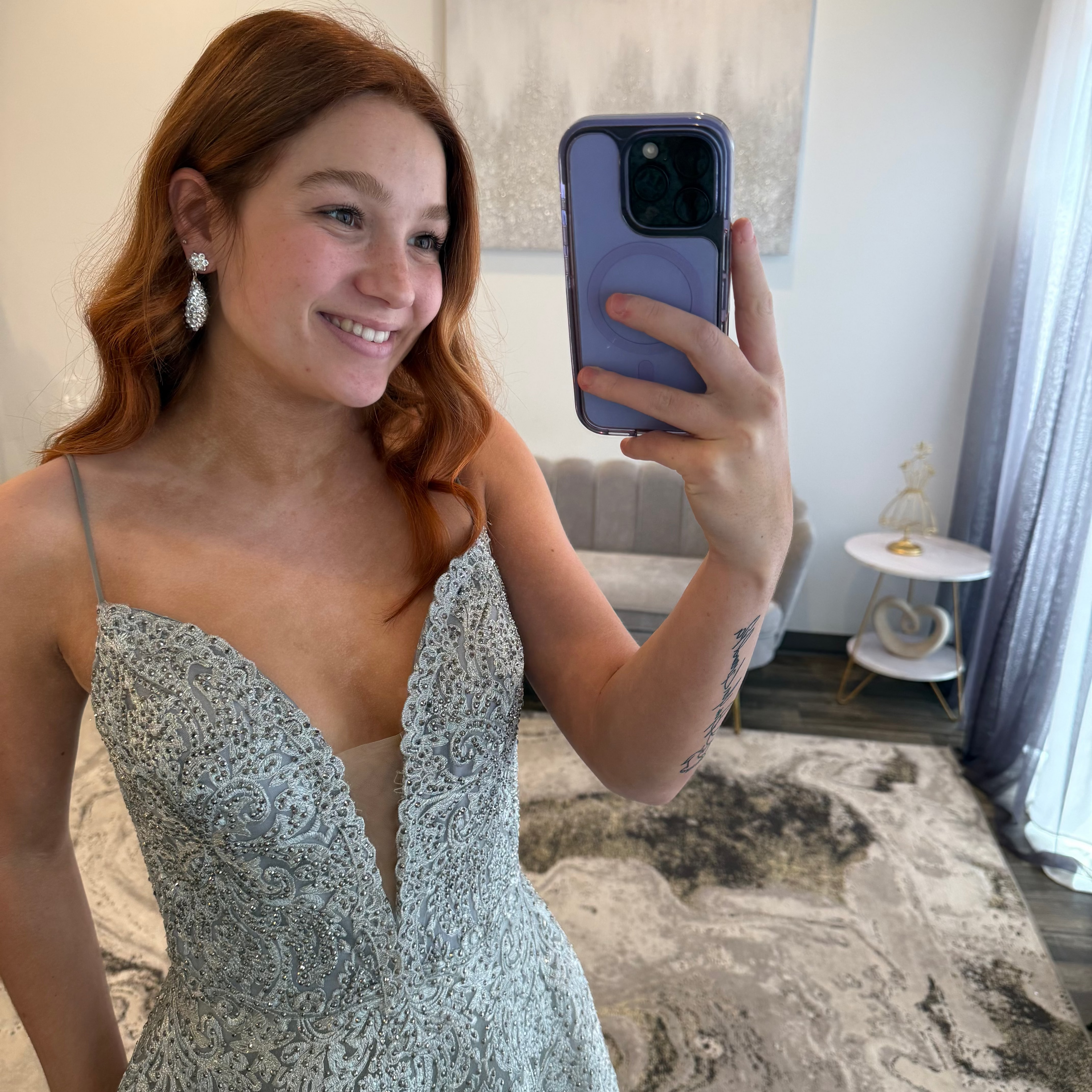 JoycesTPR Tarik Ediz 93688 Silver Dress
