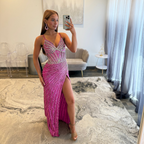 Portia and Scarlett PS25454 Magenta Prom Dress
