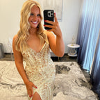 Primavera 4134 | Beaded V-Neck Prom Gown | Joyce’sTPR