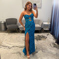 Primavera 4504 Peacock Prom Dress 