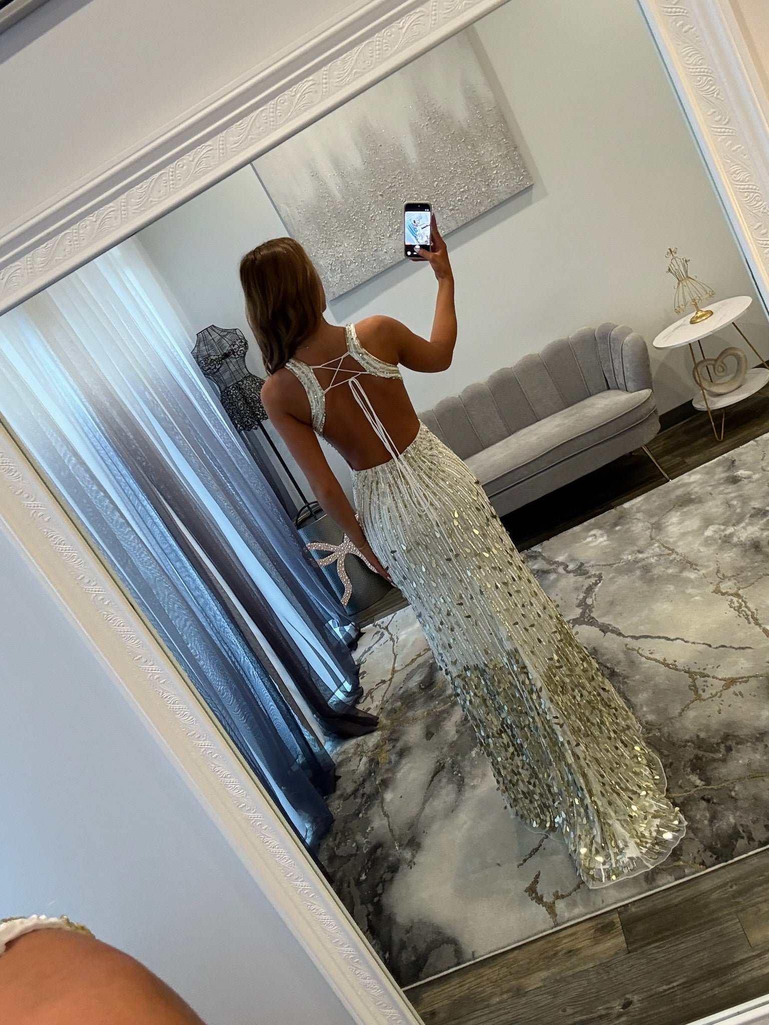 Primavera 4527 Ivory Gold Back 