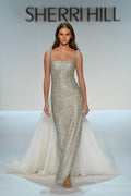 Sherri Hill 46522V | Beaded Couture Gown with Overskirt | Joyce’sTPR