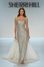 Sherri Hill 46522V | Beaded Couture Gown with Overskirt | Joyce’sTPR