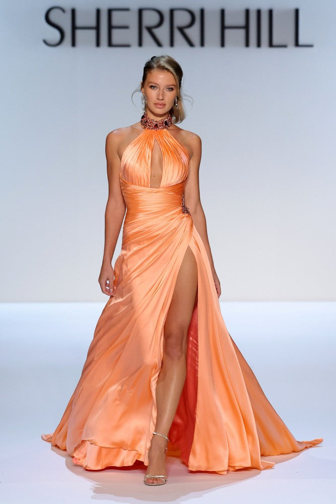 Sherri Hill 46726 | Beaded Halter Couture Gown | Joyce’sTPR