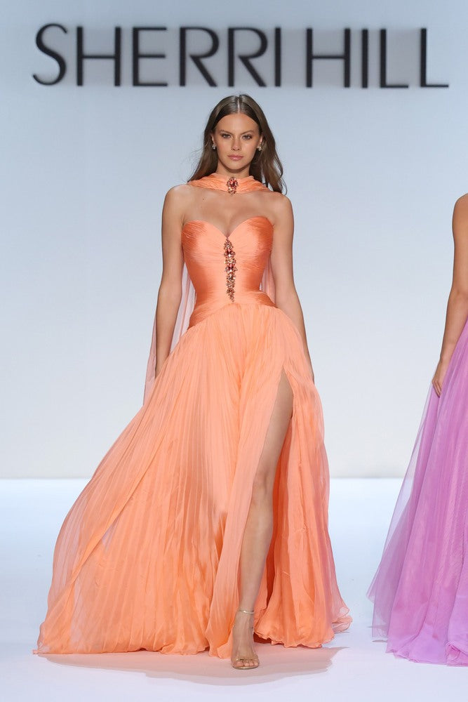 Sherri Hill 46759 | Beaded Chiffon Couture Gown | Joyce’sTPR