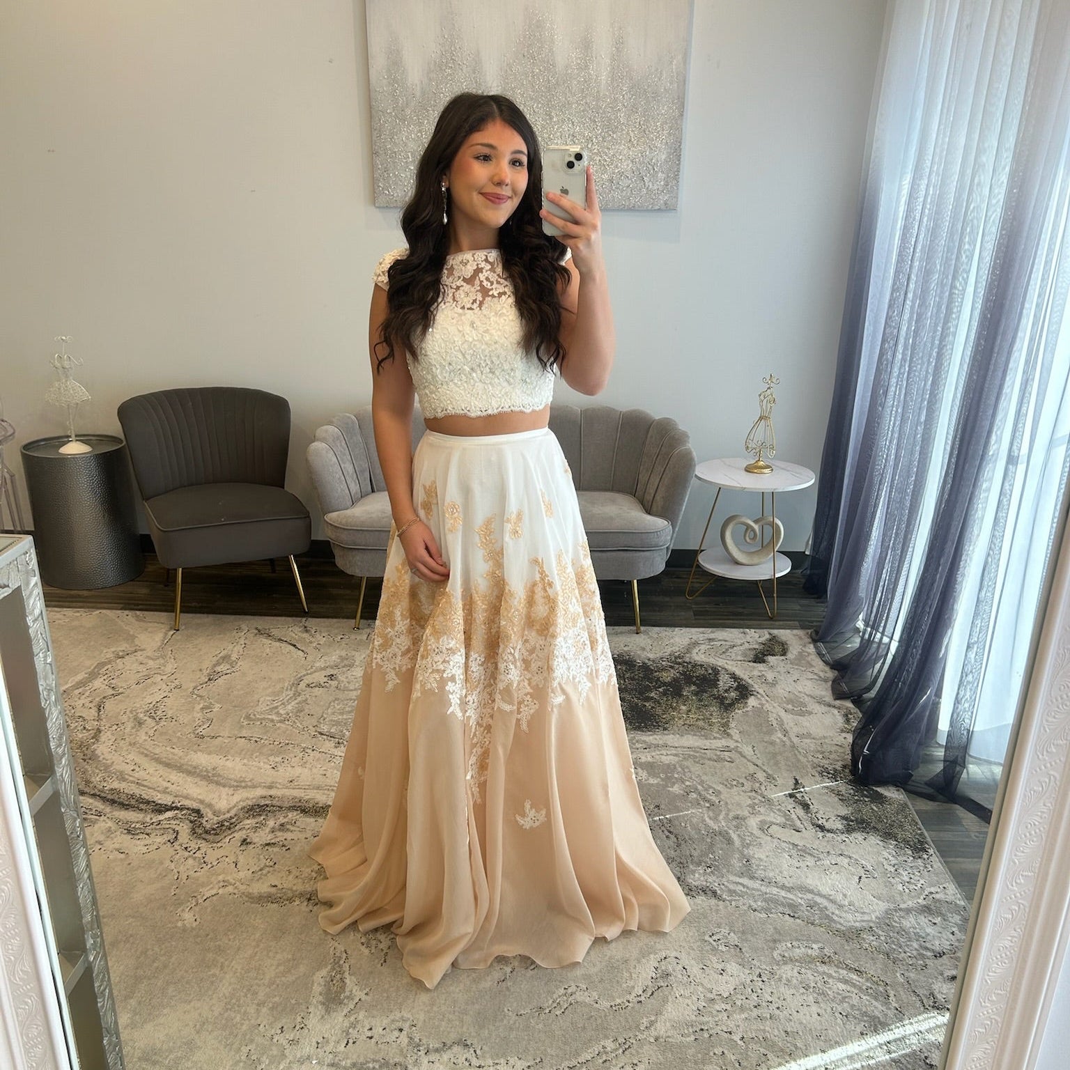 Sherri Hill 51122 Ivory Nude 