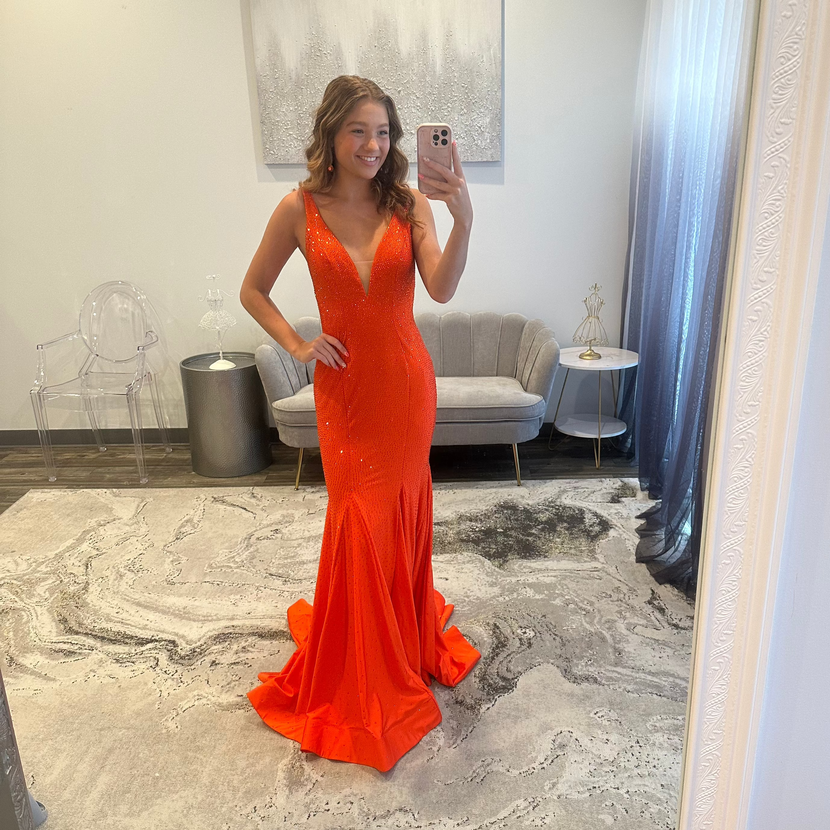 Sherri Hill 54156 Orange 