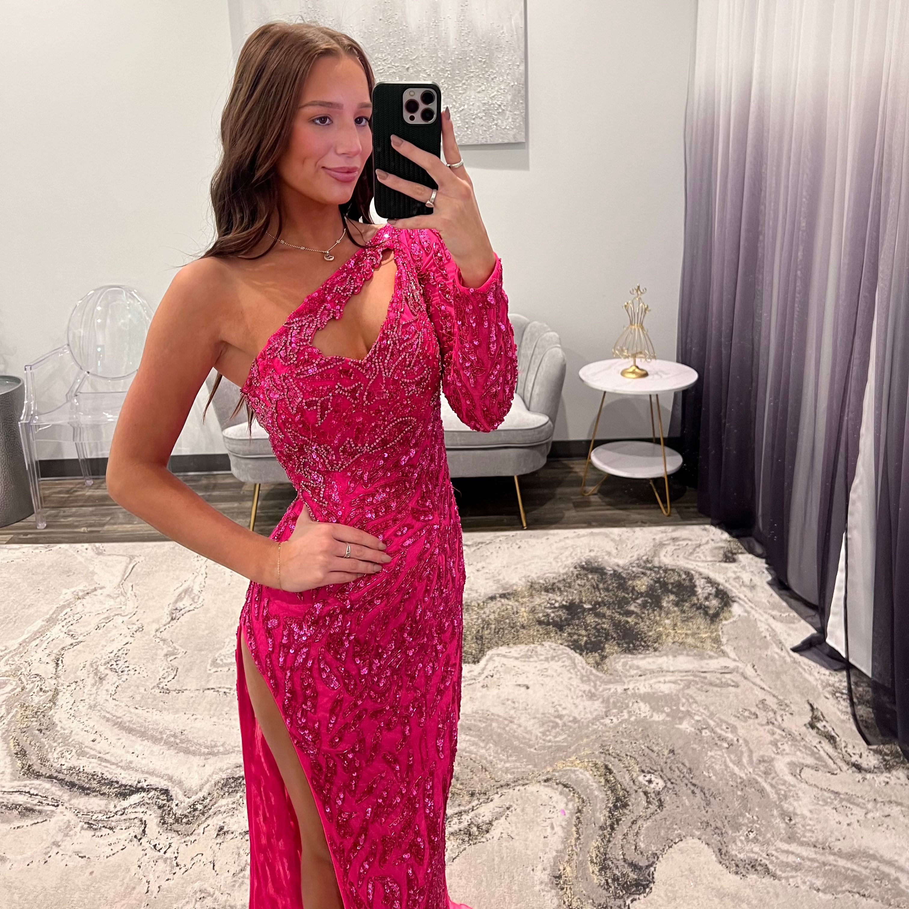 Sherri Hill 54396 Neon Pink 