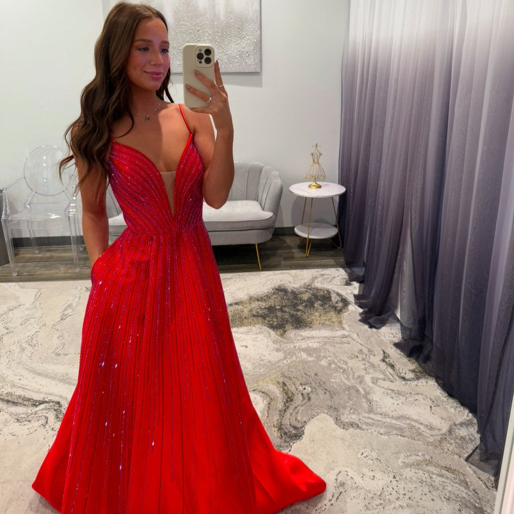 Sherri Hill 55505 Red 