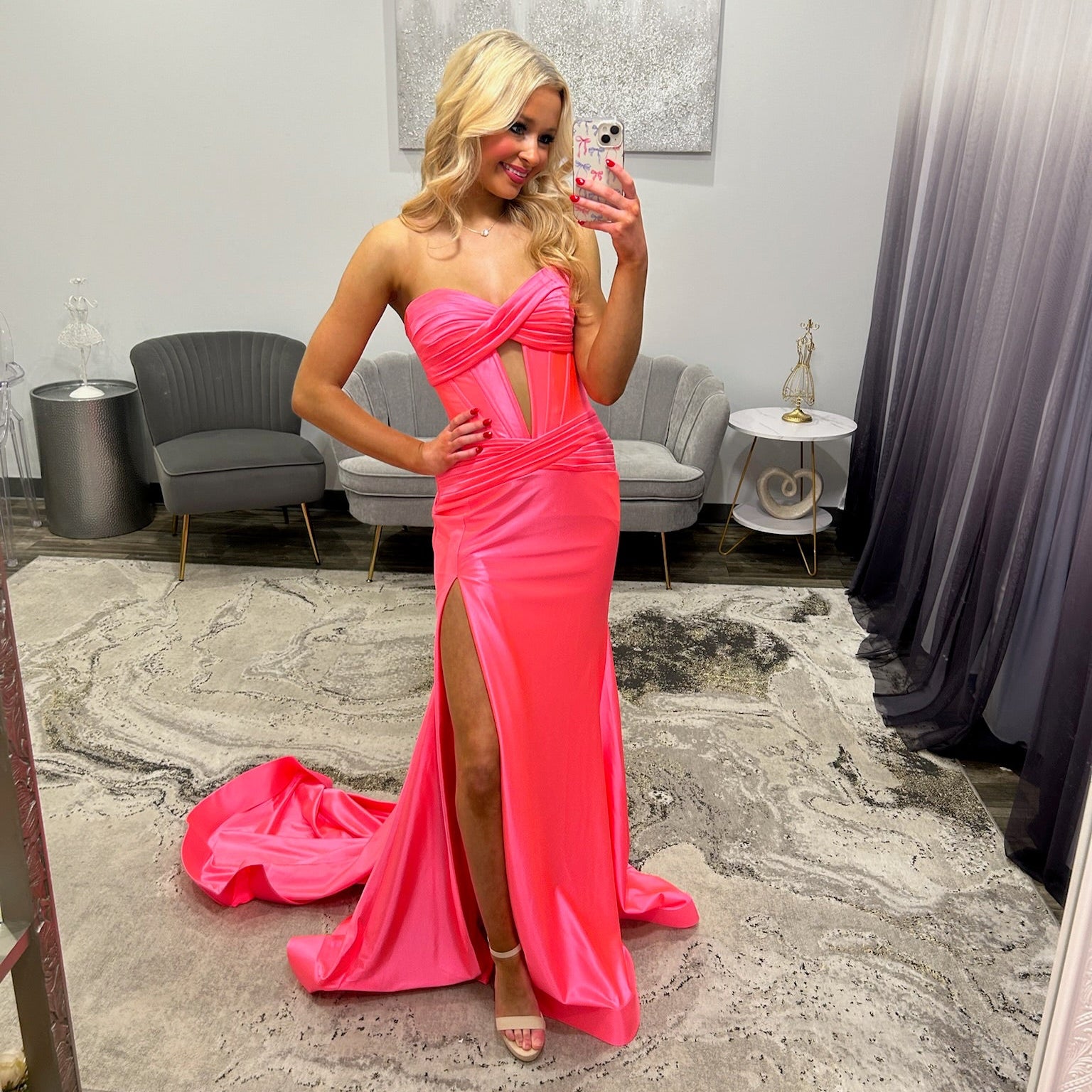 Sherri Hill 56161 Candy Pink  Prom Dress 